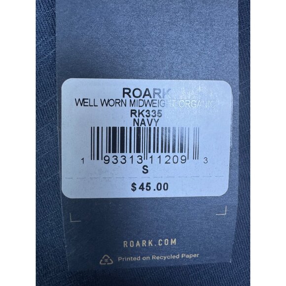 Roark Shirt Mens Small Blue Midweight Organic Cotton Sustainable Pocket Surf T - Picture 6 of 15